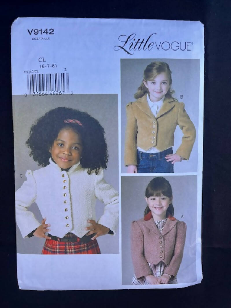 LITTLE VOGUE Girl’s Fitted Lined Jacket (3-4-5-6)
