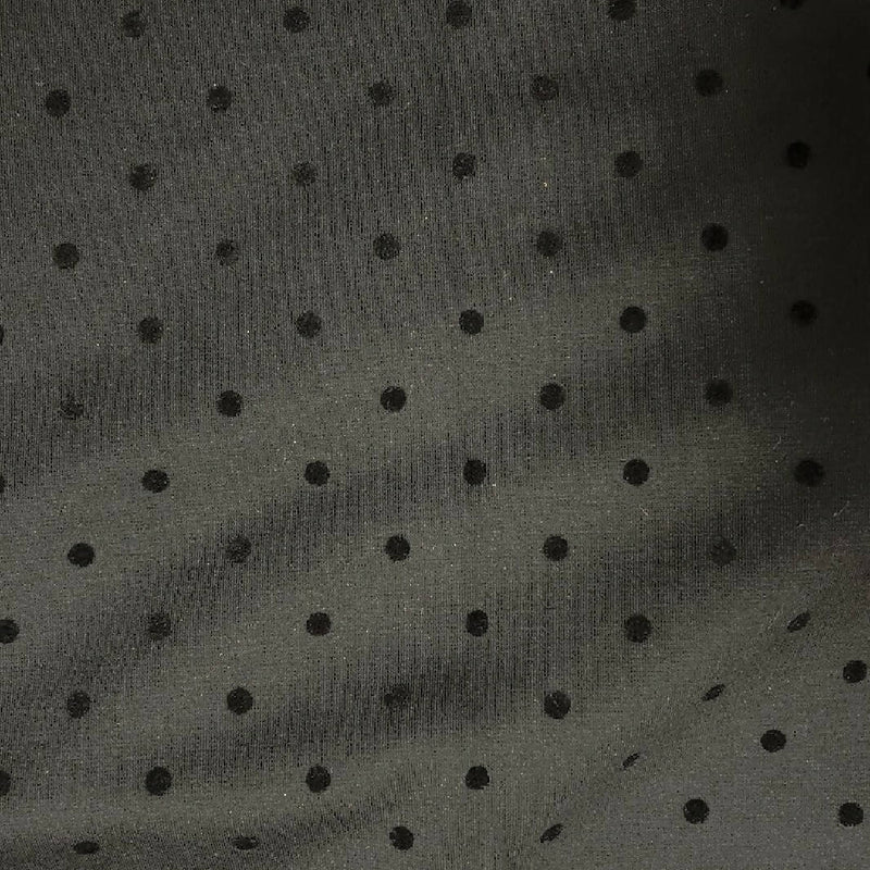 Monochromatic Black Polka Dot Ponte - 1.5 Yds