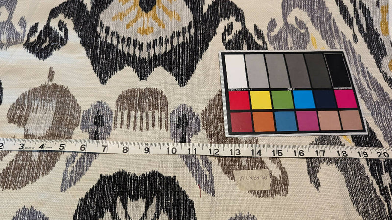 Black, White, Gold, Beige Home Decor Woven Fabric Bundle - 6 pieces