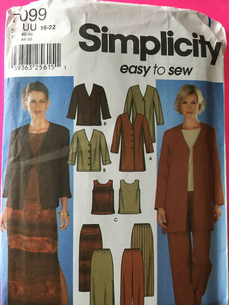 PATTERN SIMPLICITY EASY TO SEW 7099