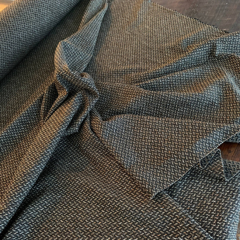 Brown, Cream and Black Wool Woven - Yardage