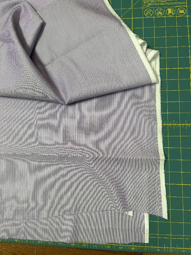 Lavender/White textured stripe Italian Shirting