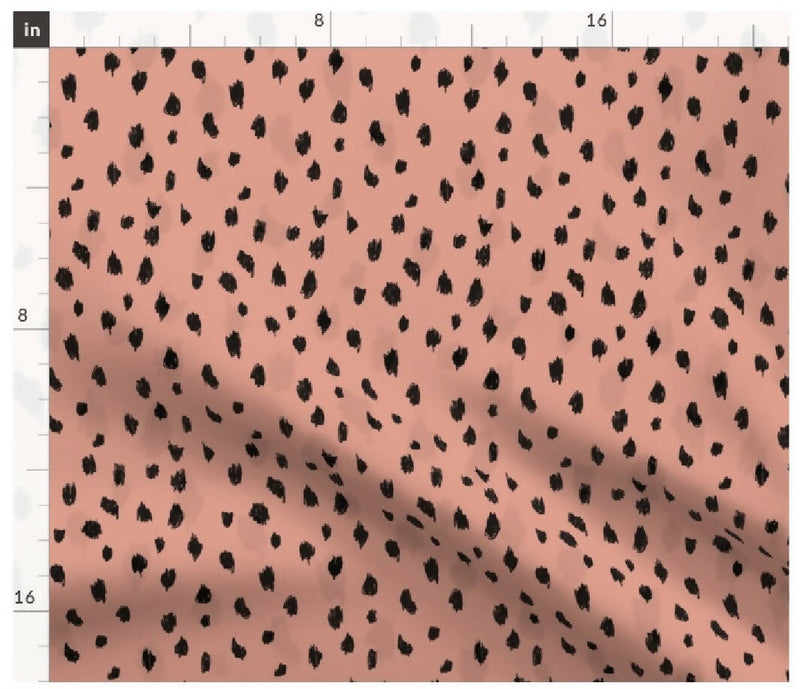 Seeing Spots in Smoked Salmon Fabric, Cheetah, Leopard, Dalmatian - 1 Yard, 100% cotton Spoonflower Fabric