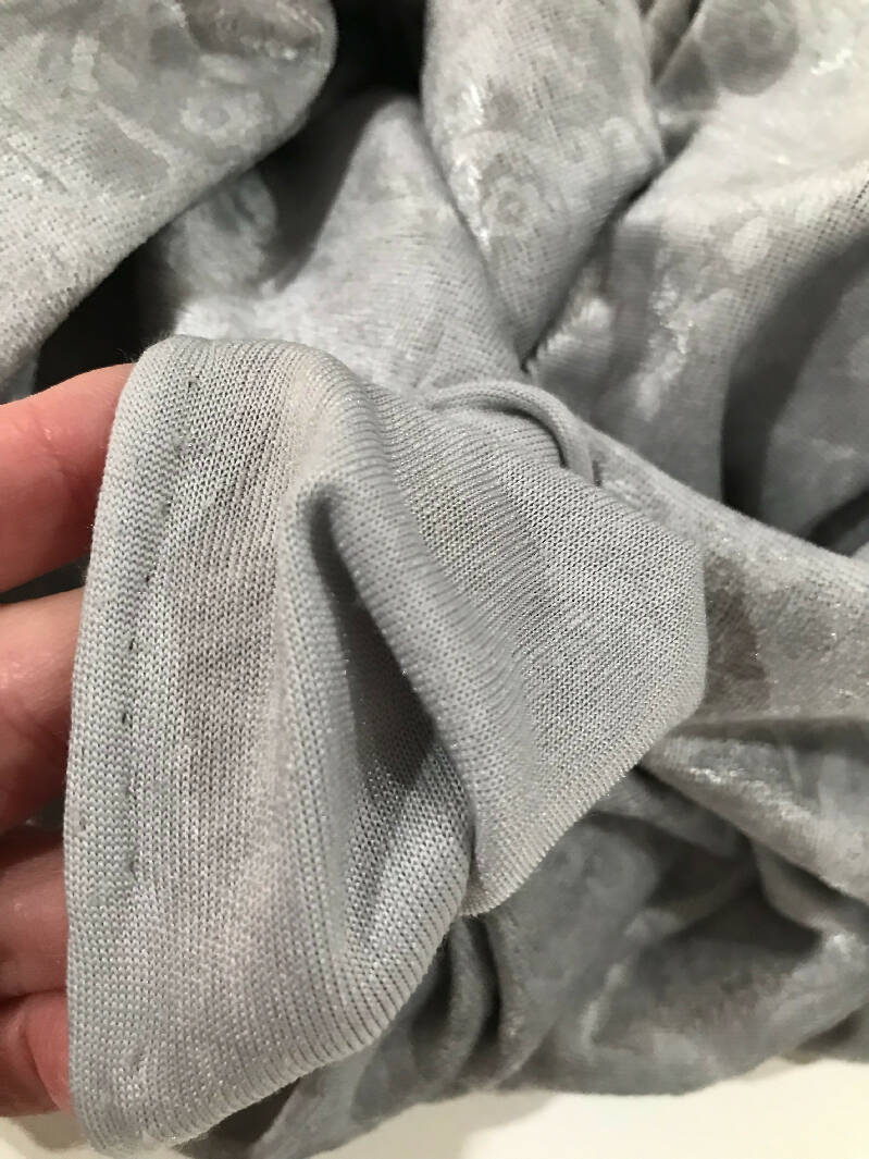 Gray Velour with Jaquard Pattern