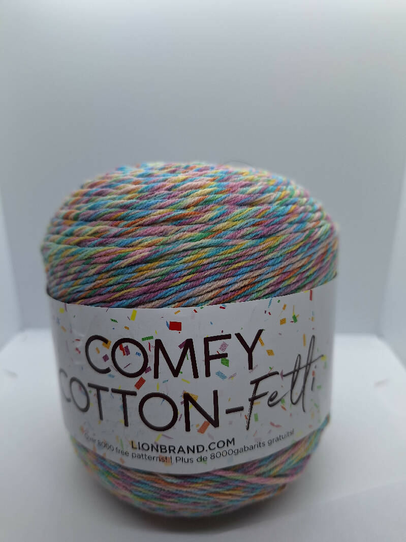 Lion Brand comfy cotton fetti
