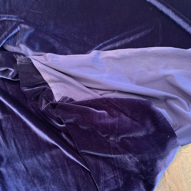 Purple Stretch Velvet - Yardage