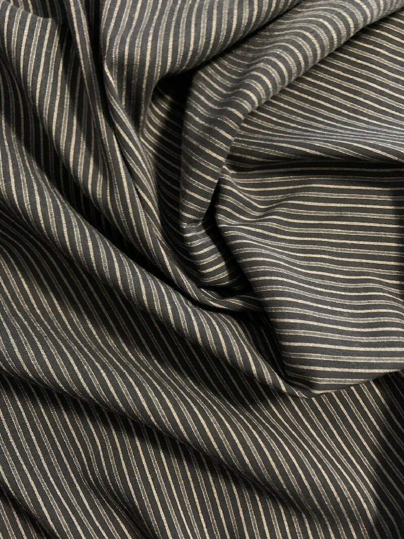 Navy Stripe Stretch Cotton, 1.5 yds, 60" wide