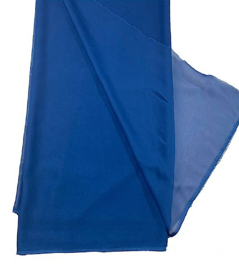 Royal Blue Polyester Chiffon -3 yds