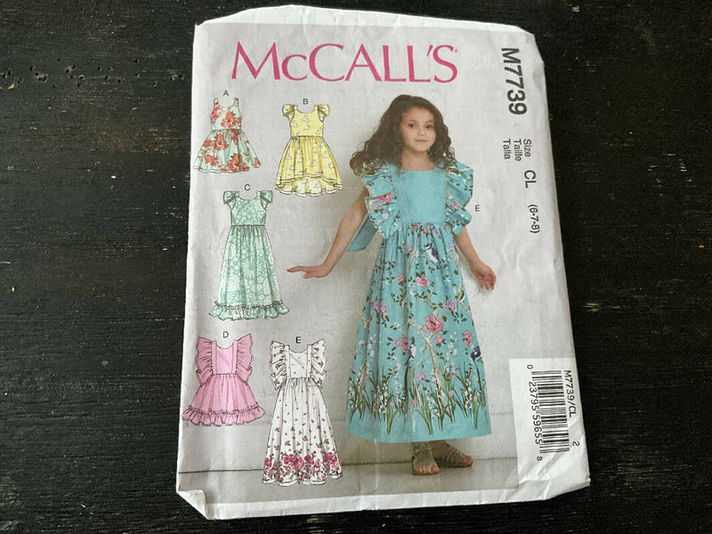 McCall’s M7739 - Child’s Ruffled Dress Pattern, Unopened, US Sizes 2-8