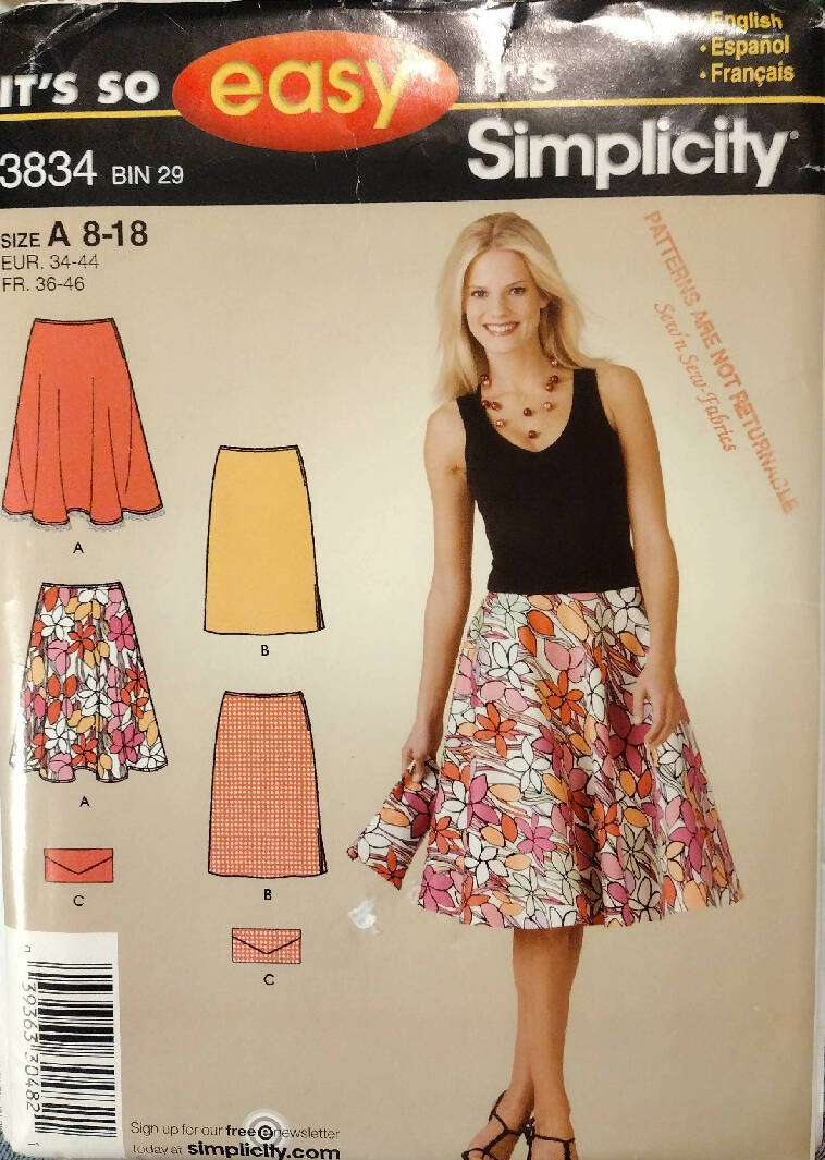 Simplicity Sewing Patterns Skirts, Shirts, Dresses Petite Plus Size Uncut