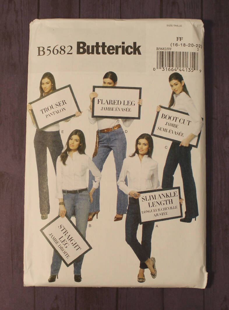 Butterick 5682 Misses Jeans and Trousers