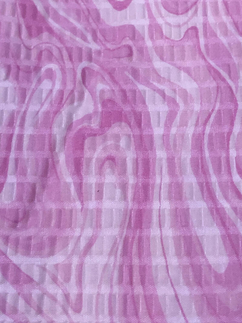 Seersucker Fabric Pink White