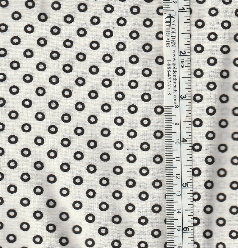 Fabric Dots Black on White 2.17 yards