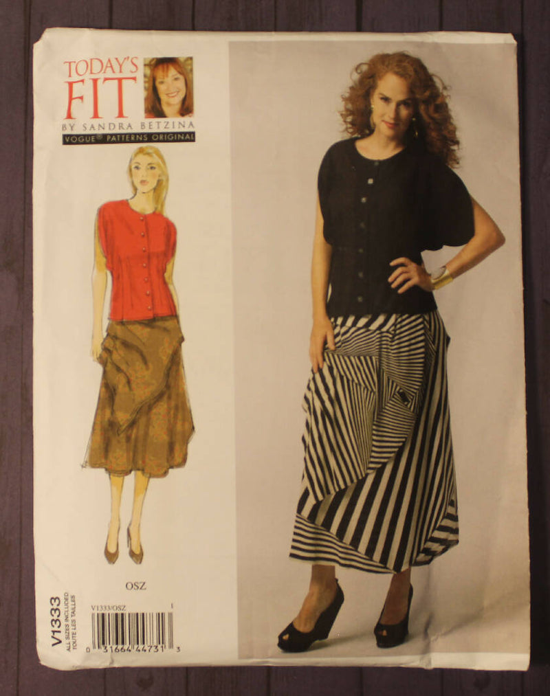 Vogue 1333 Misses Blouse and Skirt, Today&