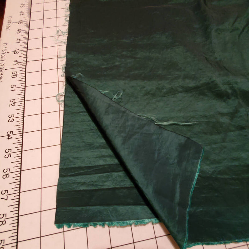 Vintage Emerald or Forest Green Taffeta yardage 29.5 W x 3 yds+