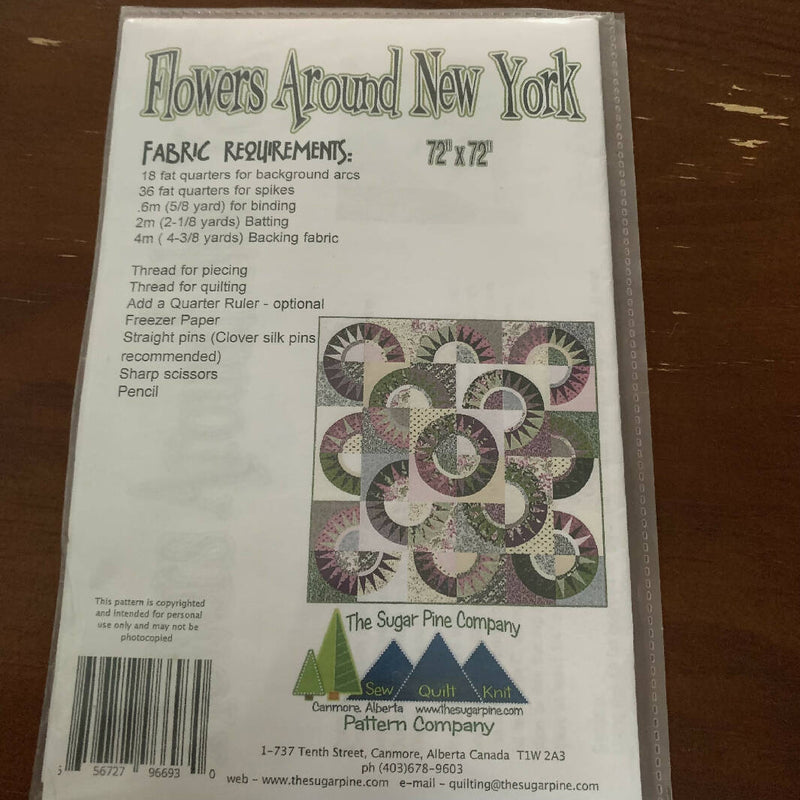 Flowers Around New York The Sugar Pine Company Quilting Pattern