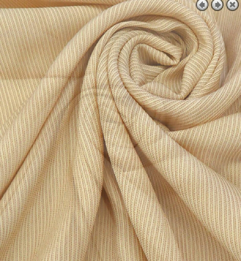 3 yds of Peachy Beige Rayon Rib Suiting