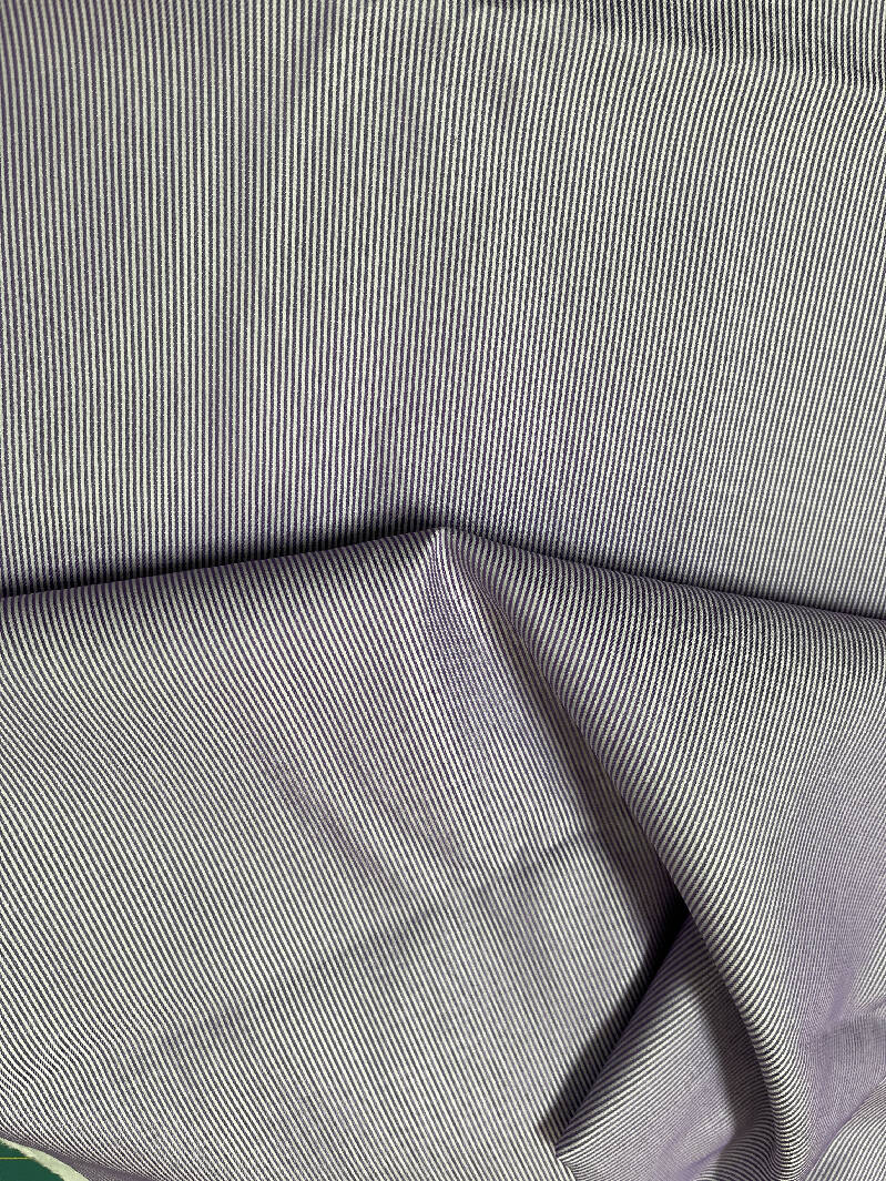 Lavender/White textured stripe Italian Shirting
