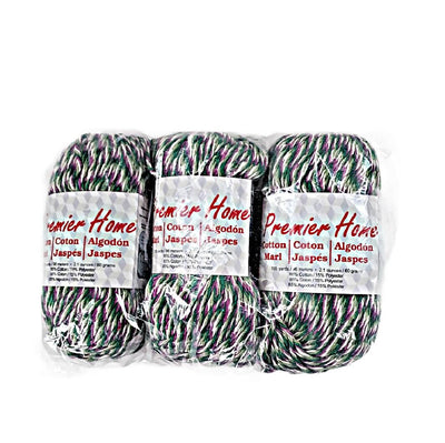 3 Vineyard Premier Yarn 2.1 oz 105 Yards Cotton Blend Marl
