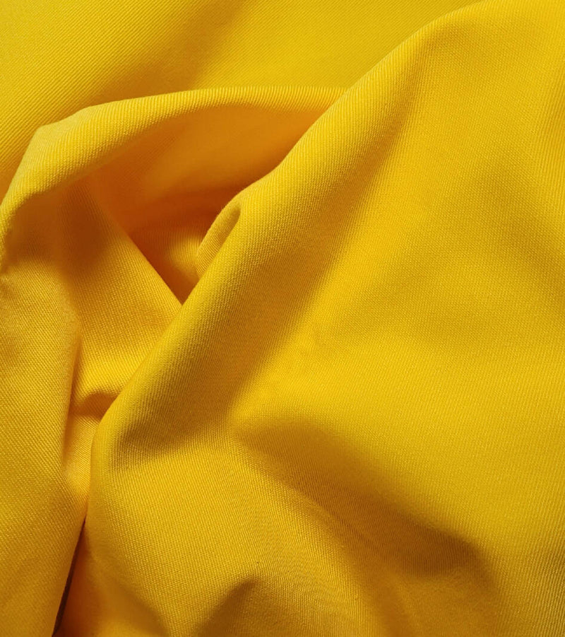 Yellow Chino Twill Woven Fabric just under a yd 60" wide