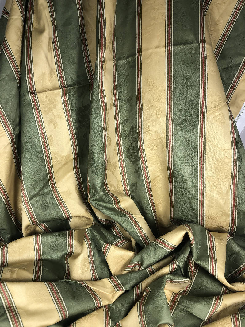 Classic Stripe drapery cotton fabric by Waverly