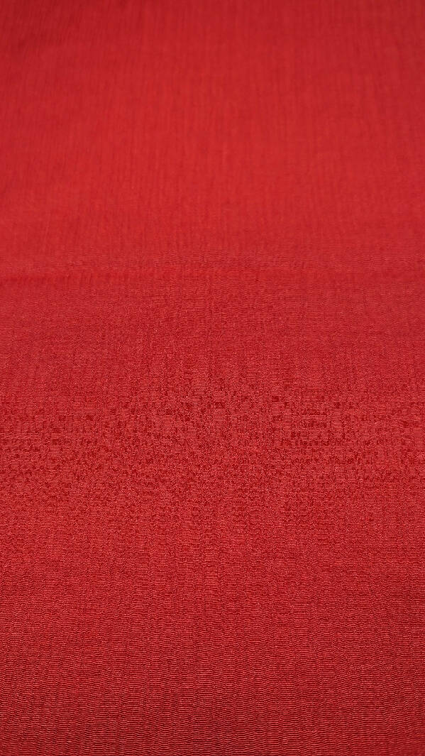 Red Rayon Crinkle Challis Woven Fabric 56"W - 3 yds