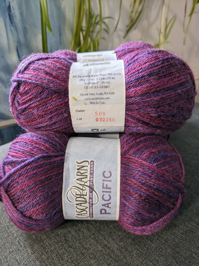 Cascade Yarns Pacific, purple variegated - 400g/14oz - 780m/852yd