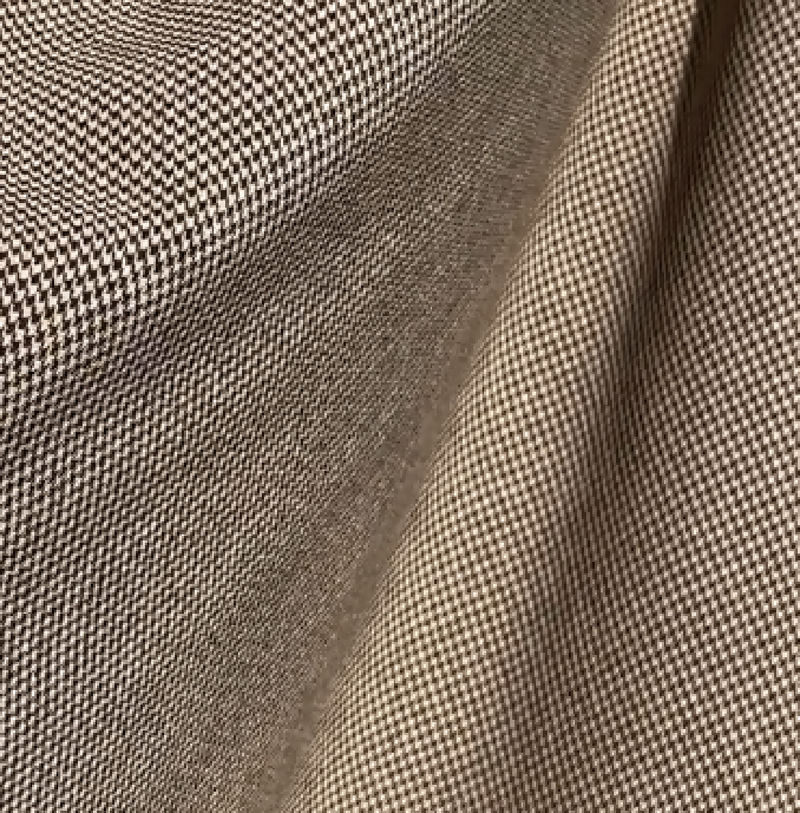 Brown and Black Houndstooth Wool Lycra Woven (yardage)