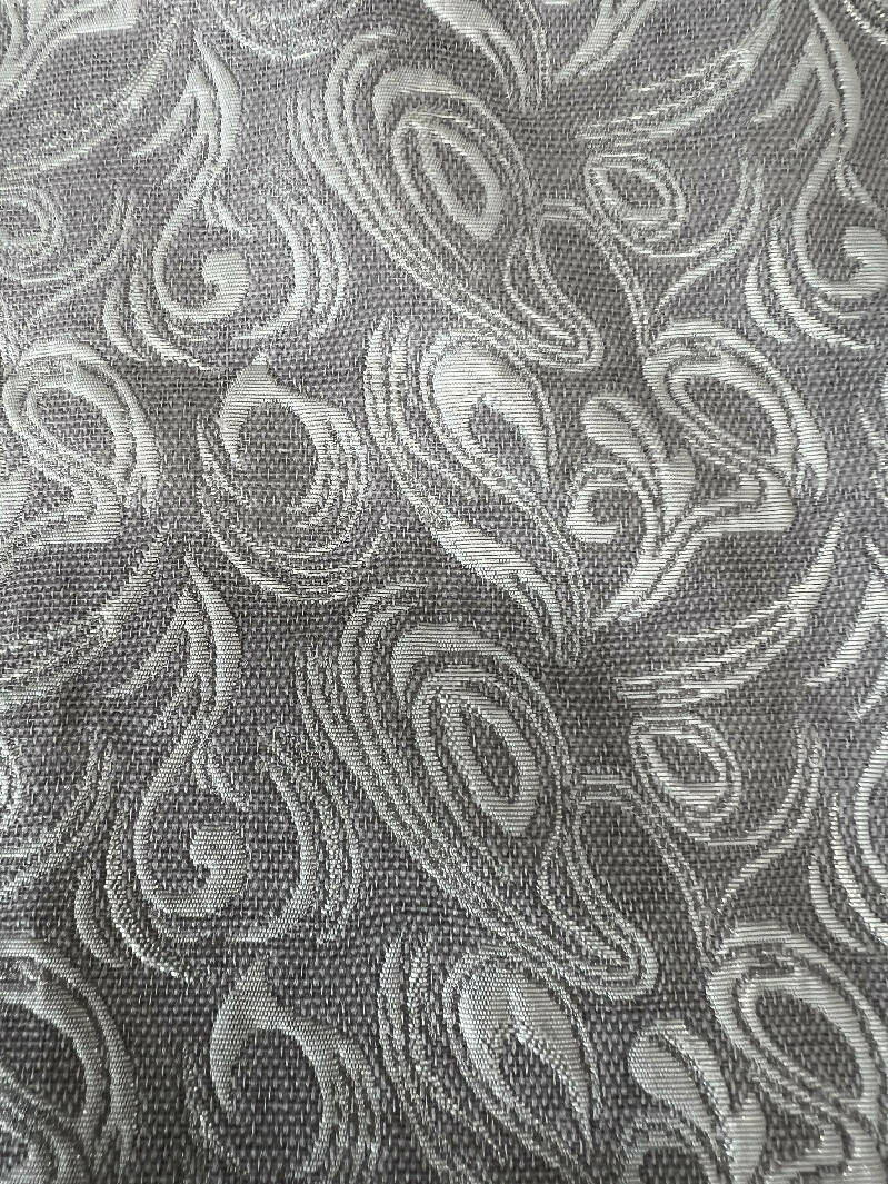 56" W x 3yds - Silver & White Apparel Fabric