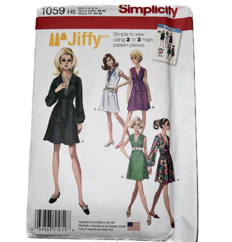 Simplicity Jiffy Vintage Pattern | US Size 6-14
