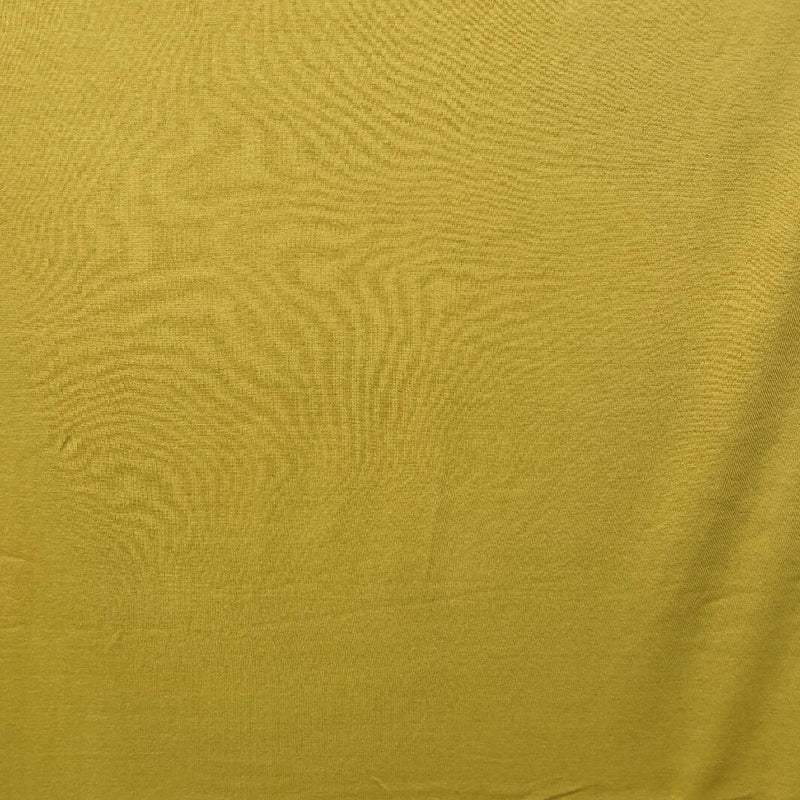 Bright Yellow Cotton Mini Rib Knit -Yardage