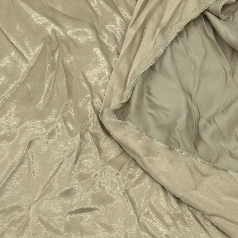 Sandy Gold Rayon Polyester Charmeuse - 4 Yds