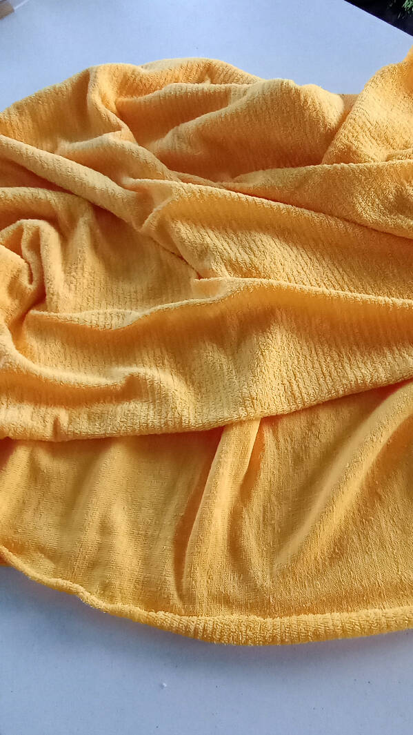 Textured Yellow Terry Cloth, 1 1/3 Yards