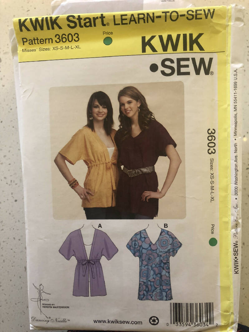 Kwik Sew Pattern No. 3603 - Misses&