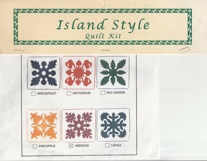 Island Style Pillow Quilt Kit Hibiscus