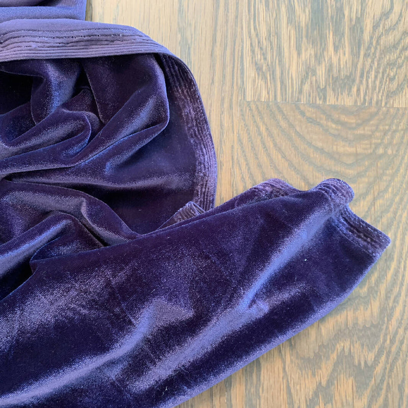 Purple Stretch Velvet - Yardage