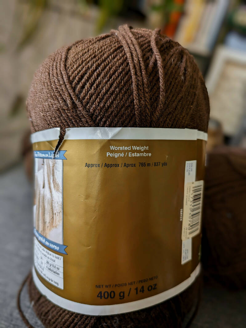 Bernat Berella "4", dark taupe brown - 1600g/56oz - 3060m/3350yd