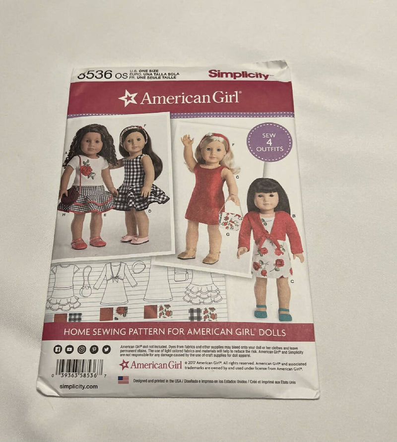 American Girl 18" Doll Clothes Pattern