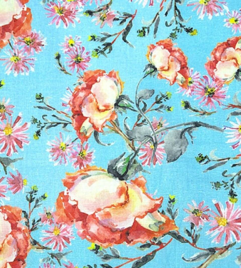 3 yds - Floral Print Voile 44W
