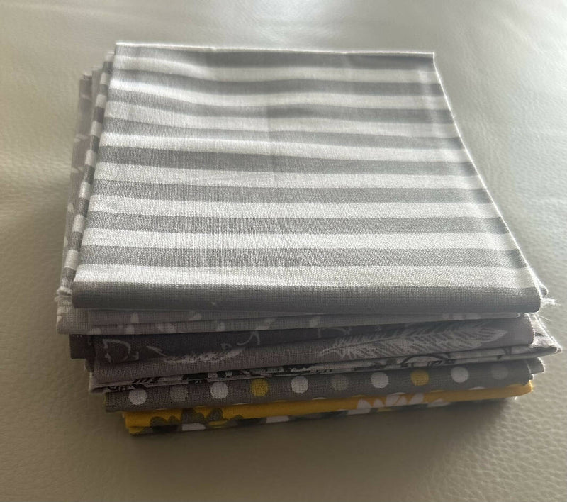 Gray and Yellow Fat Quarter Bundle