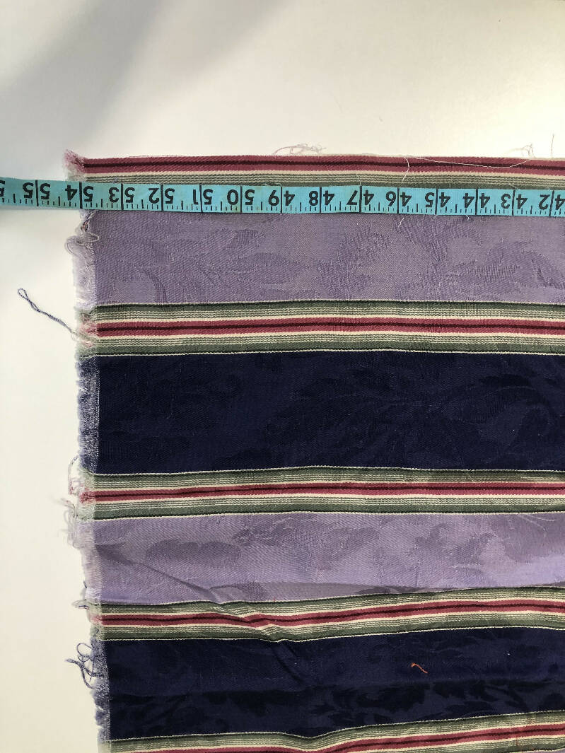 Blue, Purple, Green and Pink Striped Upholstery Fabric