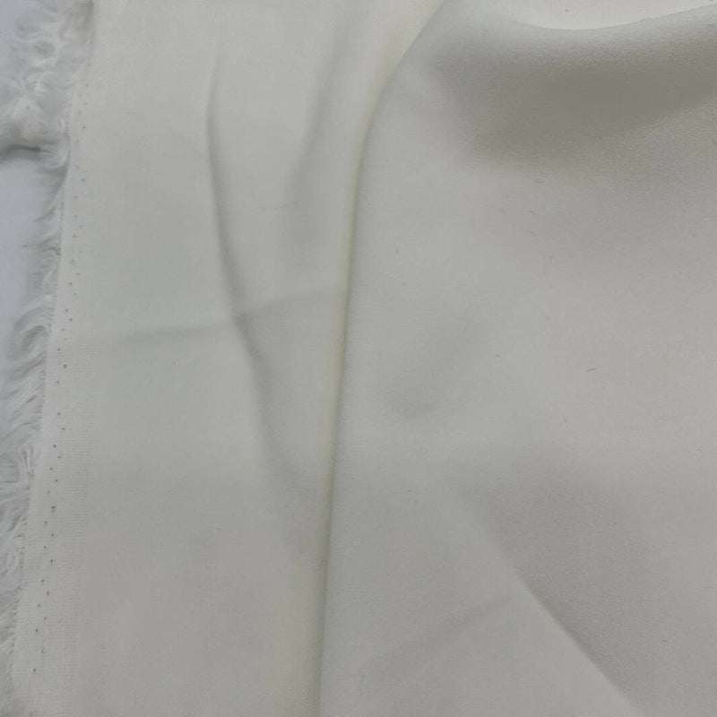 Creamy White Rayon Double Crepe Suiting - 4.5 Yds
