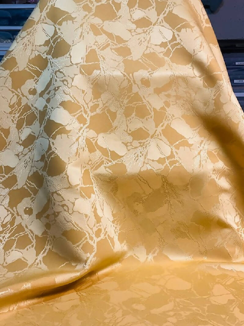Gold Abstract Jacquard Fabric- 6 3/8 yards