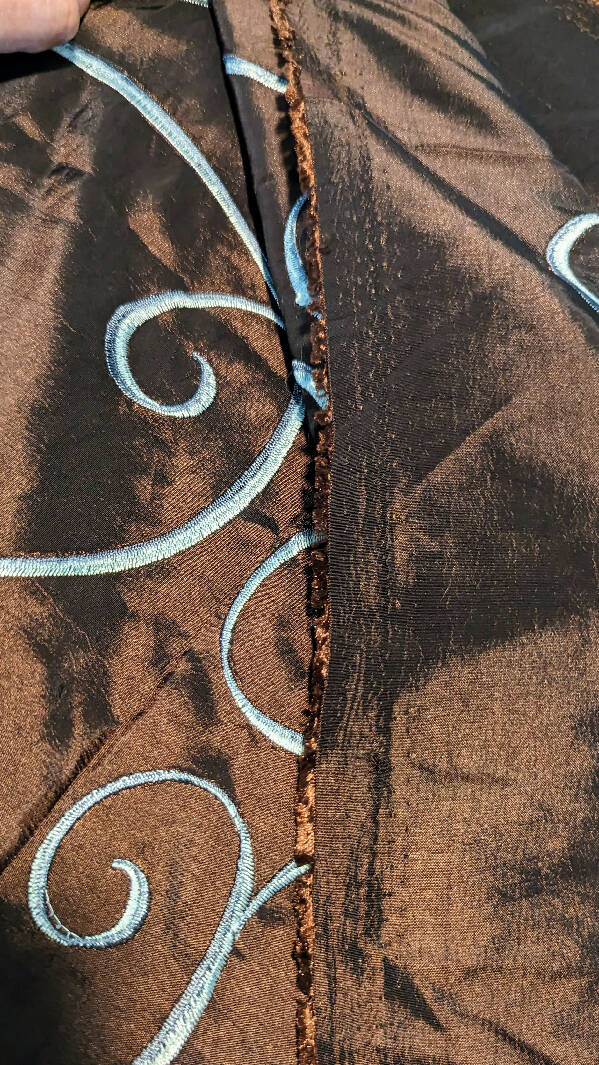Brown and Aqua Home Decor Woven Fabric Bundle - 4 pieces
