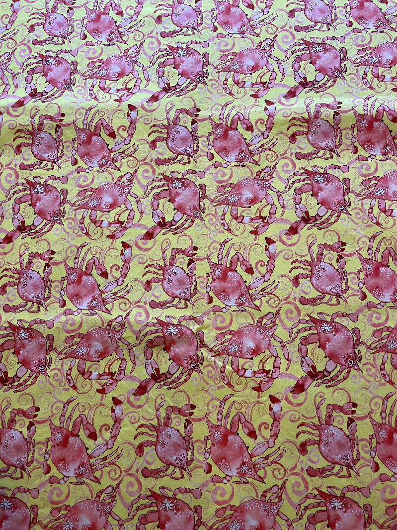 Yellow & pink novelty cotton - 2.2 yards