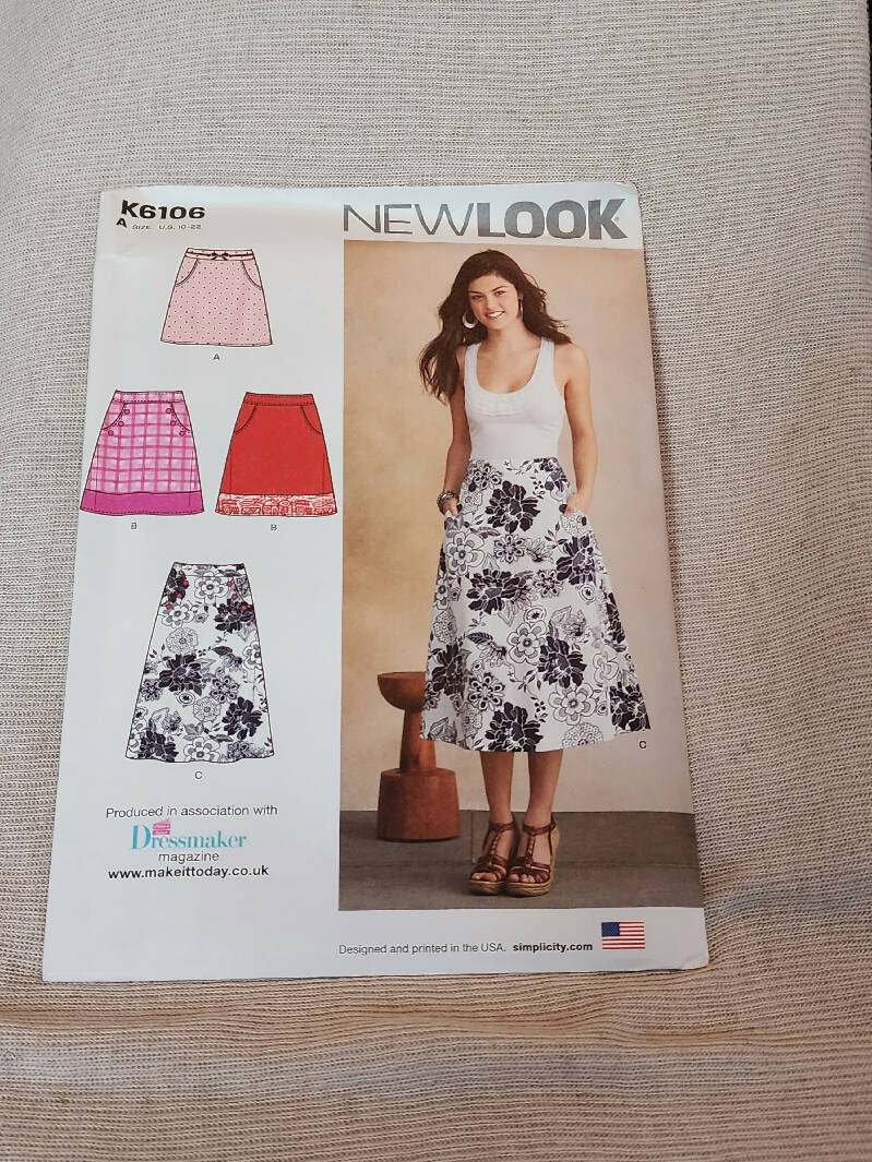 New Look 6106 - Misses Skirt, UC/FF, SZ 10-22