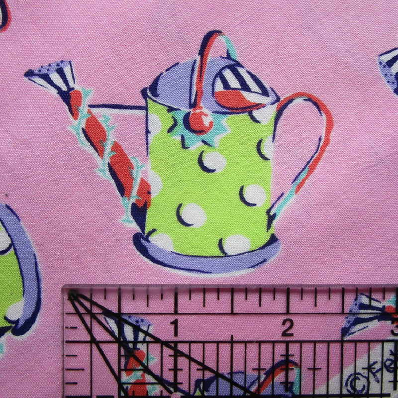 Cotton Quilting/Sewing Fabric, Watering Cans, 2 Pieces