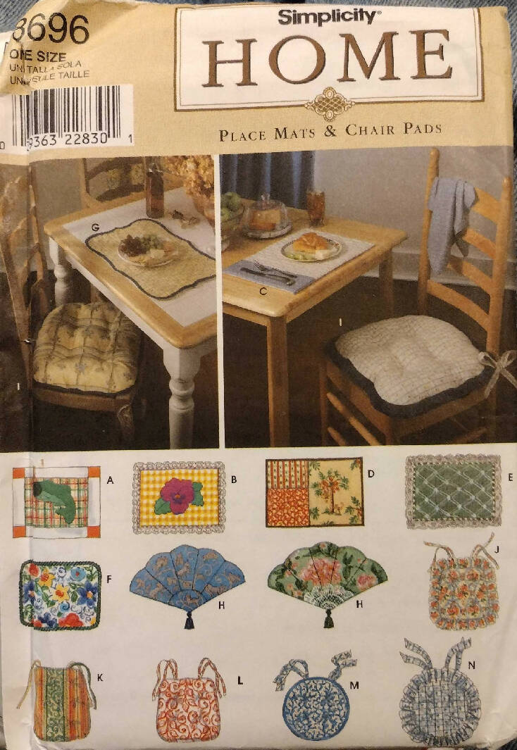 Place Mats, Chair Pads, Napkins, Table Runner, Table Cloth, Drapes, Cushion, Home Decor Uncut