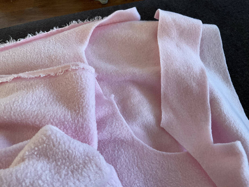 Fabric Remnant - Pink Fleece, 1.66 yards