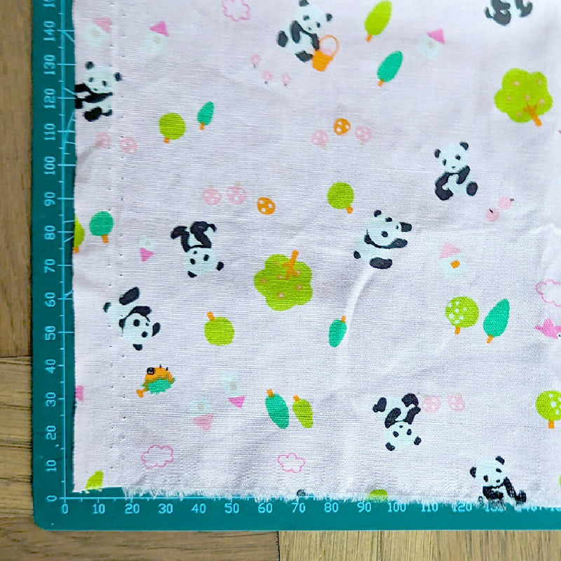 Panda Cotton Fabric In Light Pink (21.5X30.5 in)